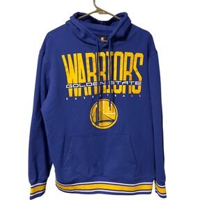 UNK NBA Golden State Warriors Hoodie Mens Medium Blue Yellow Pullover Sweatshirt
